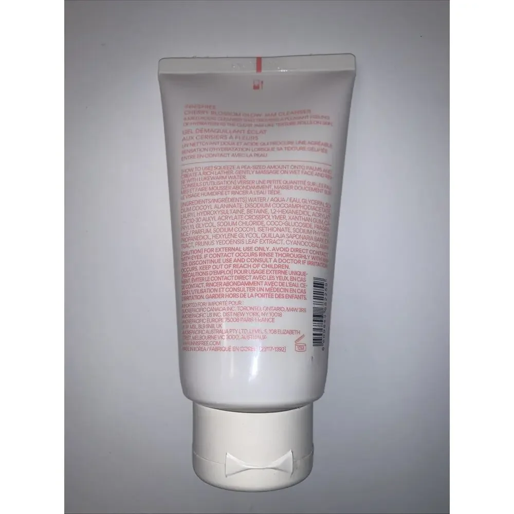 Innisfree Cherry Blossom Cleansing Foam Face Wash 2 Pack 5.07oz K-Beauty New